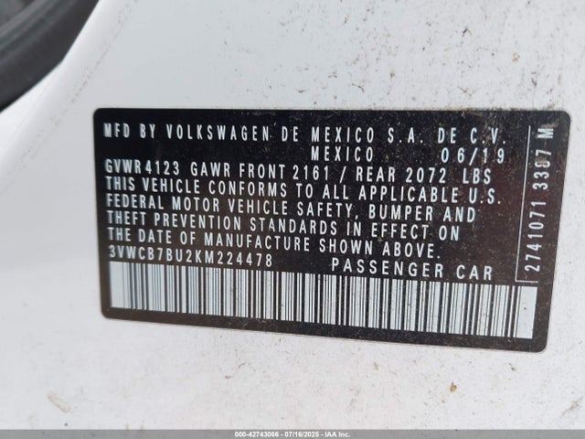 Volkswagen 1.4 tsi 2019 3VWCB7BU2KM224478 Image 9