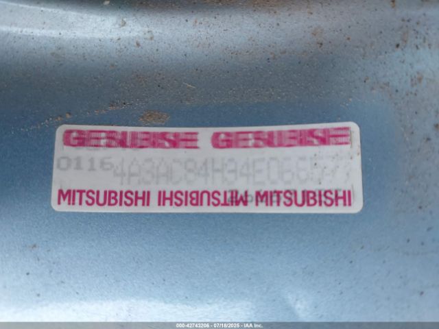 2004 MITSUBISHI ECLIPSE 4A3AC84H94E066577 Photo 8