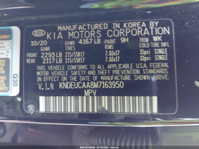 KIA nu mpi 2021 KNDEUCAA8M7163950 Image 9