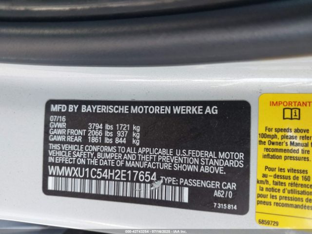 2017 MINI HARDTOP WMWXU1C54H2E17654 Photo 8