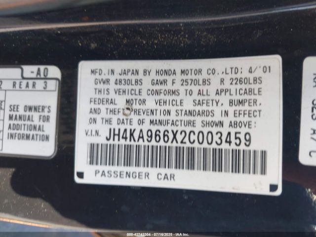 2002 ACURA RL JH4KA966X2C003459 Photo 8