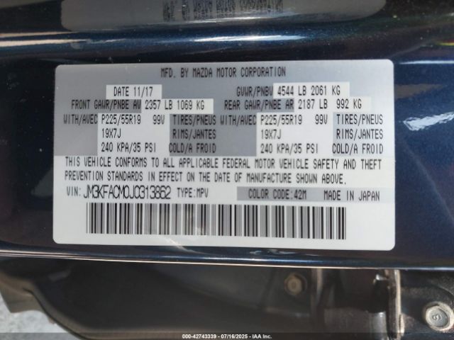 2018 MAZDA CX-5 JM3KFACM0J0313862 Photo 8