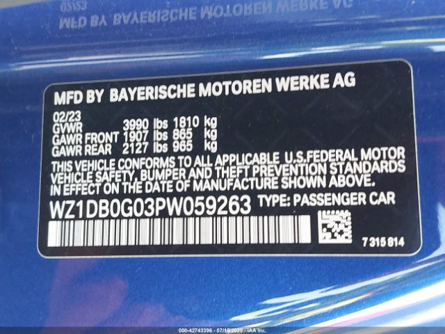 2023 TOYOTA GR SUPRA WZ1DB0G03PW059263 Photo 8