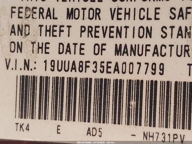 2014 ACURA TL 19UUA8F35EA007799 Photo 8