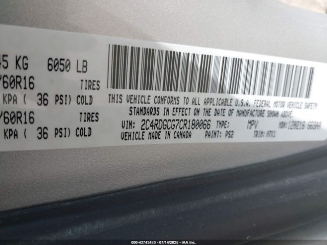 2012 DODGE GRAND CARAVAN 2C4RDGCG7CR180066 Photo 8