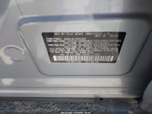 2017 SUBARU FORESTER JF2SJAWC3HH432206 Photo 8