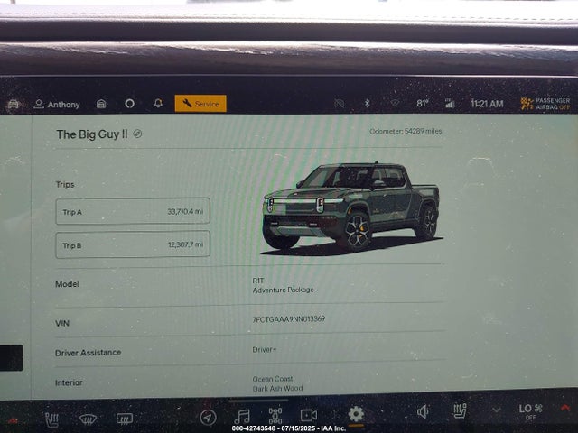 Rivian 2022 2022 7FCTGAAA9NN013369 Image 7