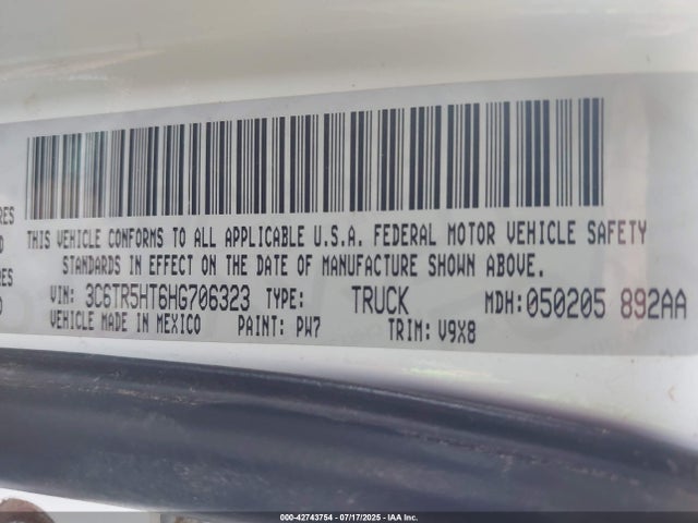 RAM 2500 2017 3C6TR5HT6HG706323 Image 9