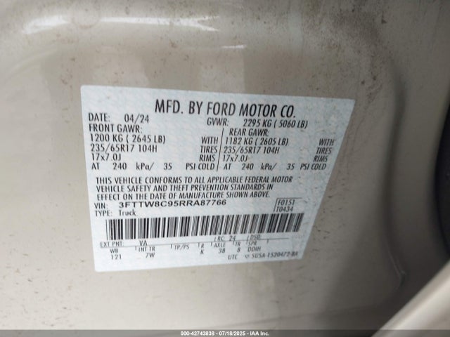 Ford ecoboost 2024 3FTTW8C95RRA87766 Image 9