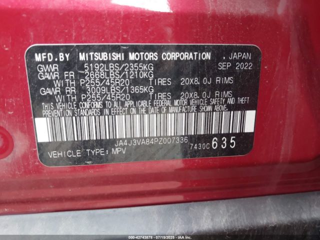 2023 MITSUBISHI OUTLANDER JA4J3VA84PZ007336 Photo 8