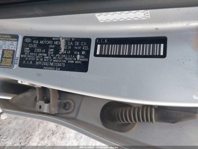 3KPF24AD7ME318479 KIA mpi nu