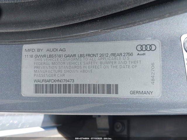 2017 AUDI A6 WAUF8AFCXHN079473 Photo 8