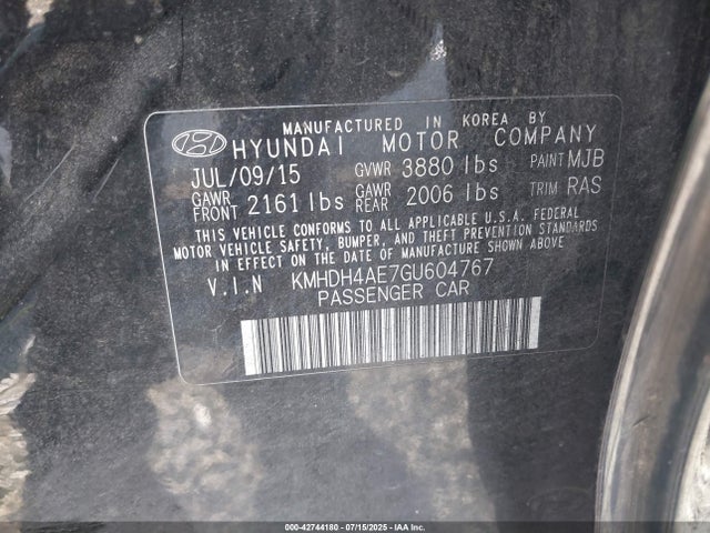 Hyundai dohc mpi nu 2016 KMHDH4AE7GU604767 Image 9