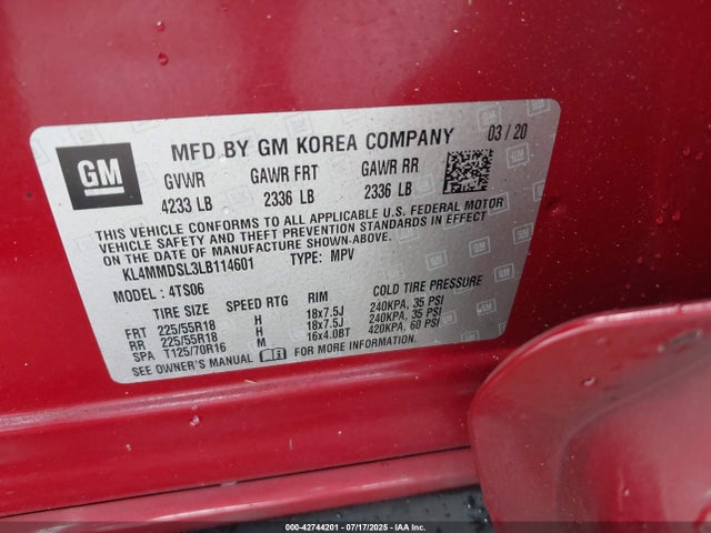 Buick l3t - sidi, vvt, alum 2020 KL4MMDSL3LB114601 Image 9