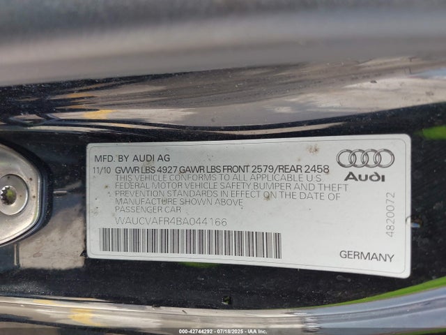 2011 AUDI S5 WAUCVAFR4BA044166 Photo 8
