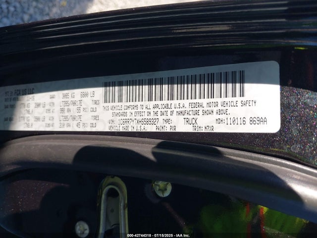 RAM 1500 2017 1C6RR7YTXHS589327 Image 9