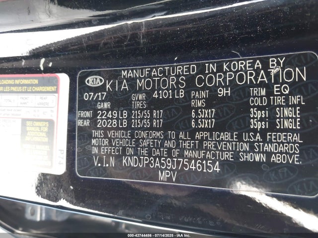 KIA g 2018 KNDJP3A59J7546154 Image 9