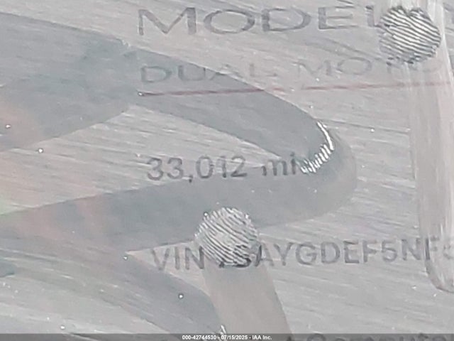7SAYGDEF5NF505109 Tesla Model Y