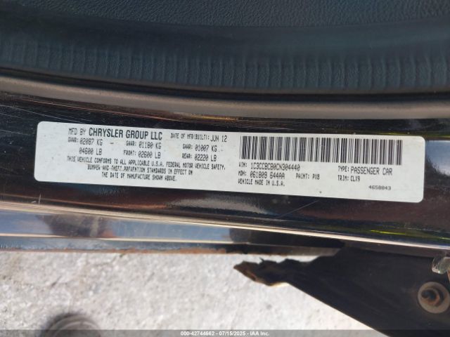 2012 CHRYSLER 200 1C3CCBCB0CN304440 Photo 8