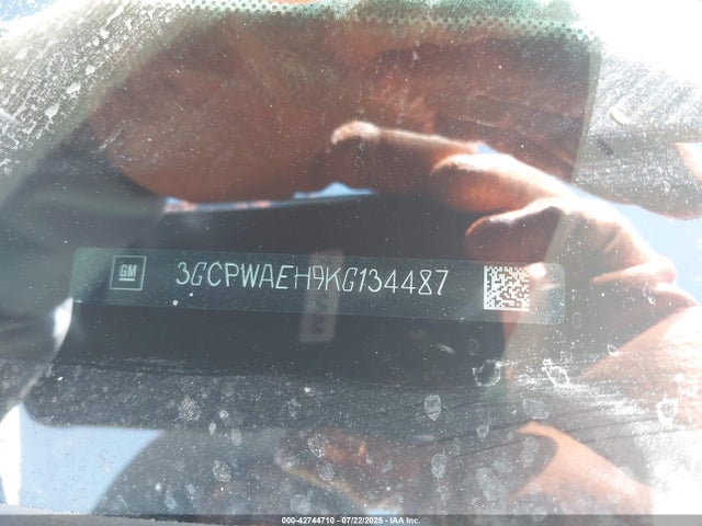 3GCPWAEH9KG134487 Chevrolet lv3 - gen 5, sidi, vvt, e85 max, alum