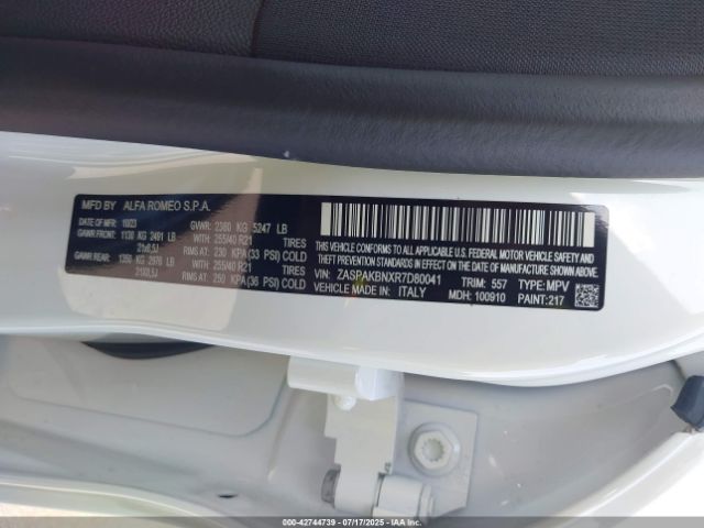 2024 ALFA ROMEO STELVIO ZASPAKBNXR7D80041 Photo 8