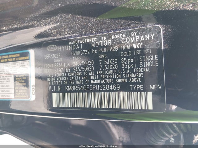 KM8R54GE5PU528469 Hyundai gdi lambda ii