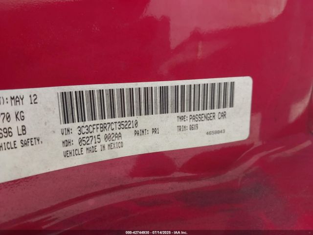 2012 FIAT 500 3C3CFFBR7CT352210 Photo 8