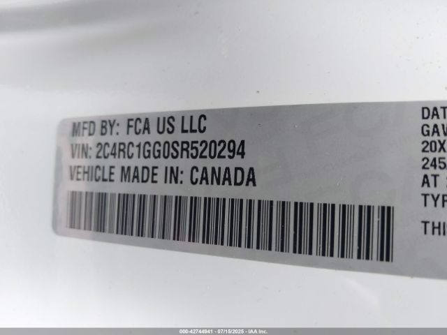 2025 CHRYSLER PACIFICA 2C4RC1GG0SR520294 Photo 8