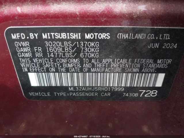 2024 MITSUBISHI MIRAGE ML32AUHJ5RH017999 Photo 8