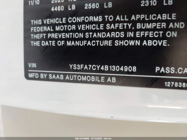 2011 SAAB 9-3 YS3FA7CY4B1304908 Photo 8