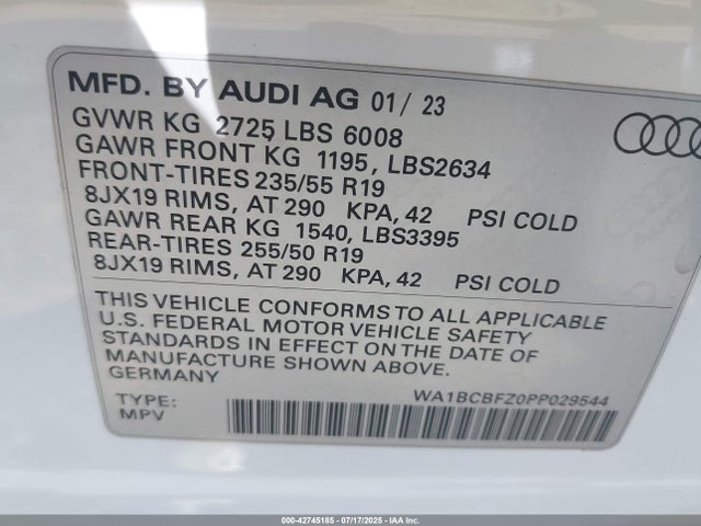 Audi q4 2023 WA1BCBFZ0PP029544 Image 8