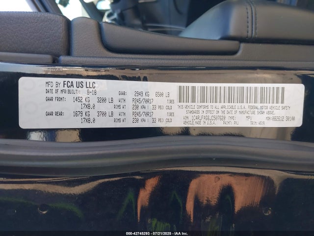 Jeep 2018 2018 1C4RJFAG6JC507620 Image 9