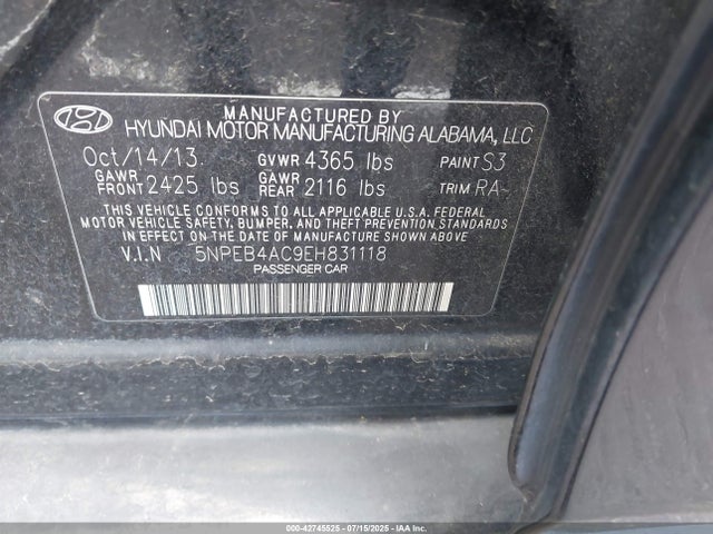 Hyundai gamma 2014 5NPEB4AC9EH831118 Image 9