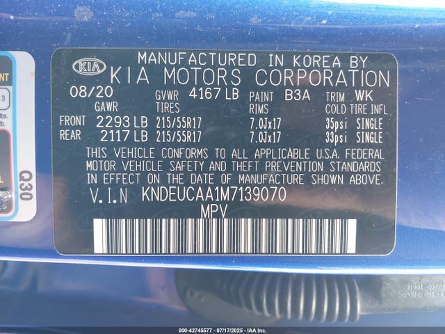 2021 KIA SELTOS KNDEUCAA1M7139070 Photo 8