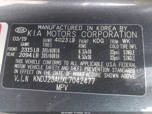 2020 KIA SOUL KNDJ23AUXL7042477 Photo 8