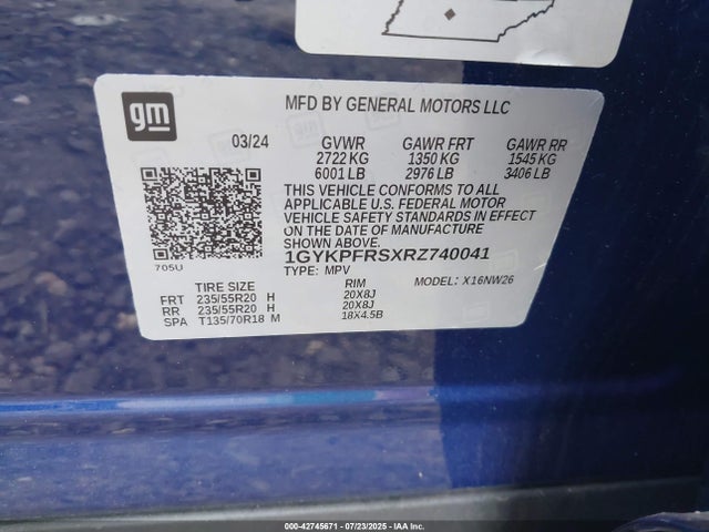 2024 CADILLAC XT6 1GYKPFRSXRZ740041 Photo 8