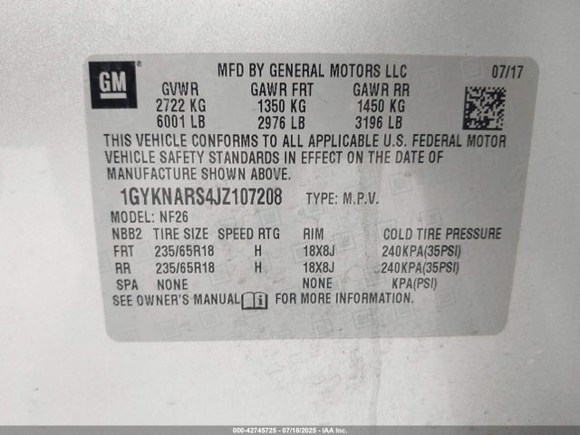 2018 CADILLAC XT5 1GYKNARS4JZ107208 Photo 8