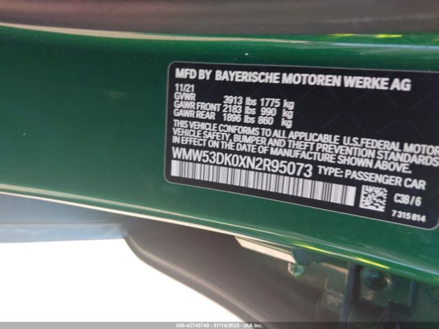 2022 MINI HARDTOP WMW53DK0XN2R95073 Photo 8