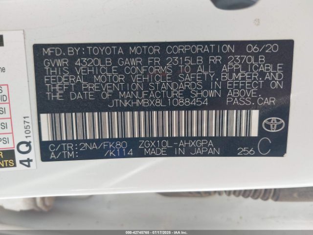 2020 TOYOTA C-HR JTNKHMBX8L1088454 Photo 8