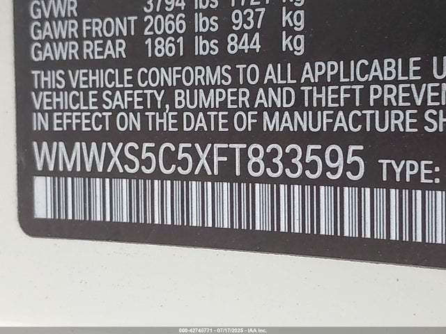 2015 MINI HARDTOP WMWXS5C5XFT833595 Photo 8