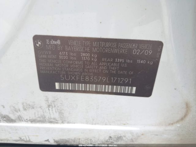 2009 BMW X5 5UXFE83579L171291 Photo 8