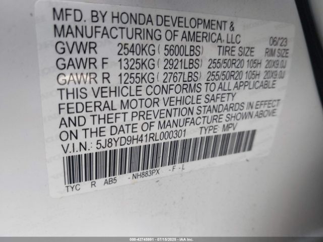 2024 ACURA MDX 5J8YD9H41RL000301 Photo 8