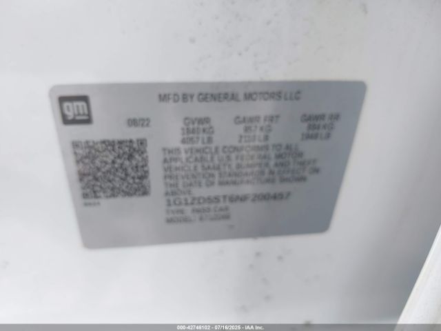 2022 CHEVROLET MALIBU 1G1ZD5ST6NF200457 Photo 8