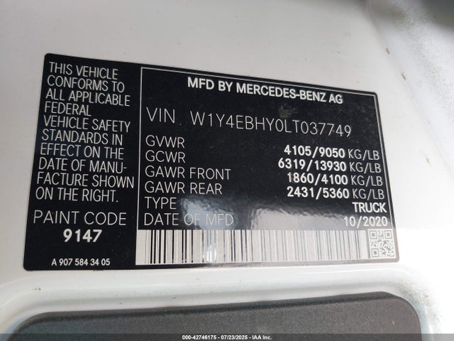 W1Y4EBHY0LT037749 Mercedes-Benz om642