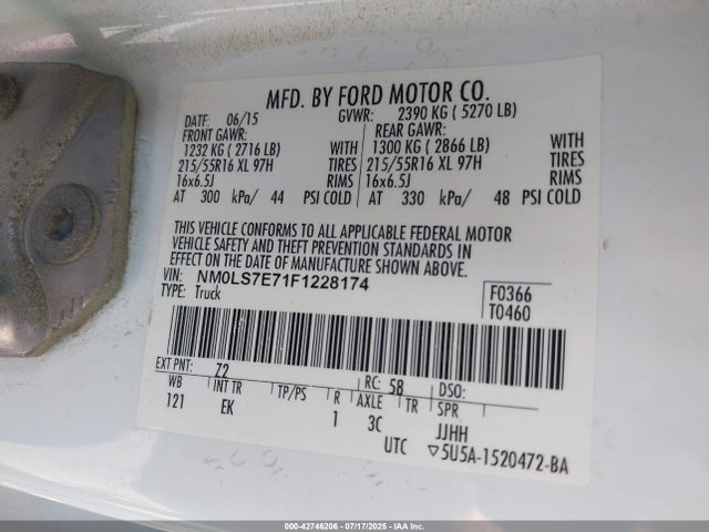 Ford Transit Connect 2015 NM0LS7E71F1228174 Image 9
