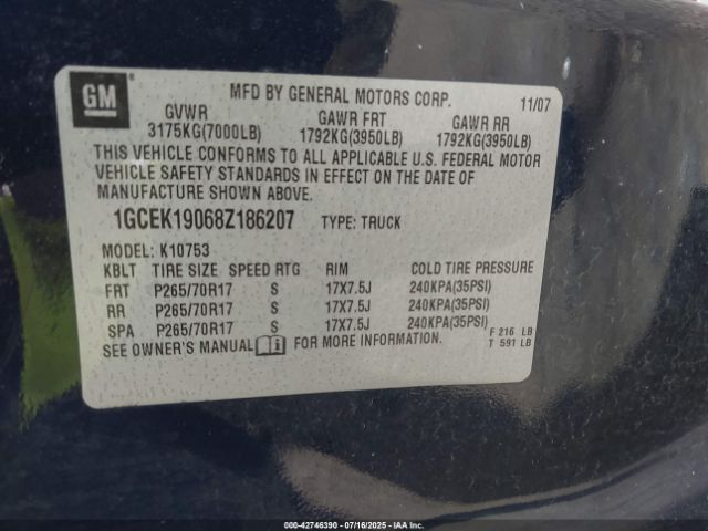2008 CHEVROLET SILVERADO 1500 1GCEK19068Z186207 Photo 8