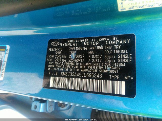 2018 HYUNDAI TUCSON KM8J33A45JU696343 Photo 8