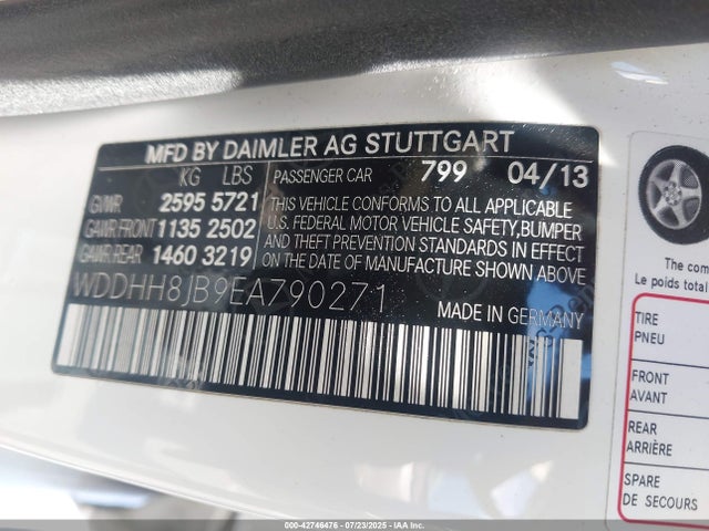 WDDHH8JB9EA790271 Mercedes-Benz 2014