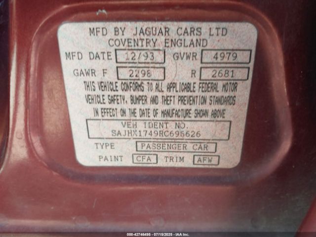 1994 JAGUAR XJ6 SAJHX1749RC696626 Photo 8
