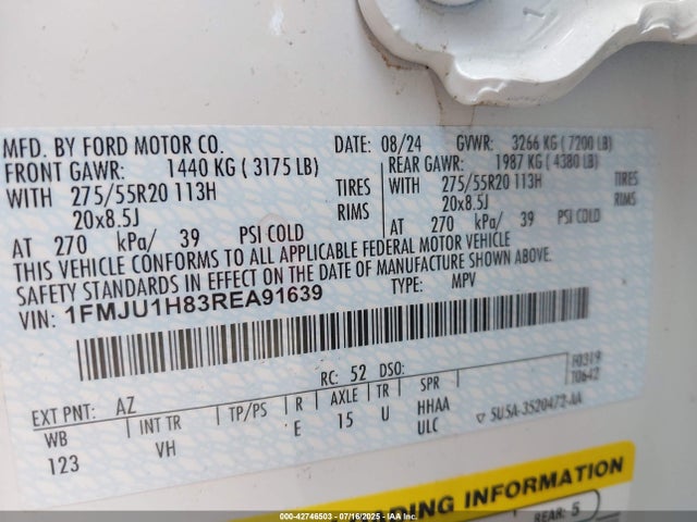 1FMJU1H83REA91639 Ford gtdi-standard